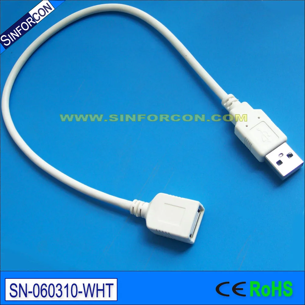 Кабель удлинитель USB 22/28AWG белый медный|usb cable extension cable|cable cableextension usb |