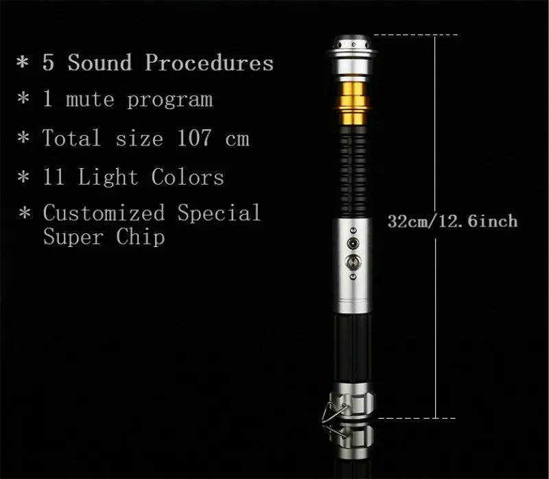 СВЕТОДИОДНЫЙ мигающий магический светильник, меч люка, звезда джедая, косплей, Скайуокер, светильник, меч с голосовым Вейдером, пять обесцвечиваемых металлических рукояток