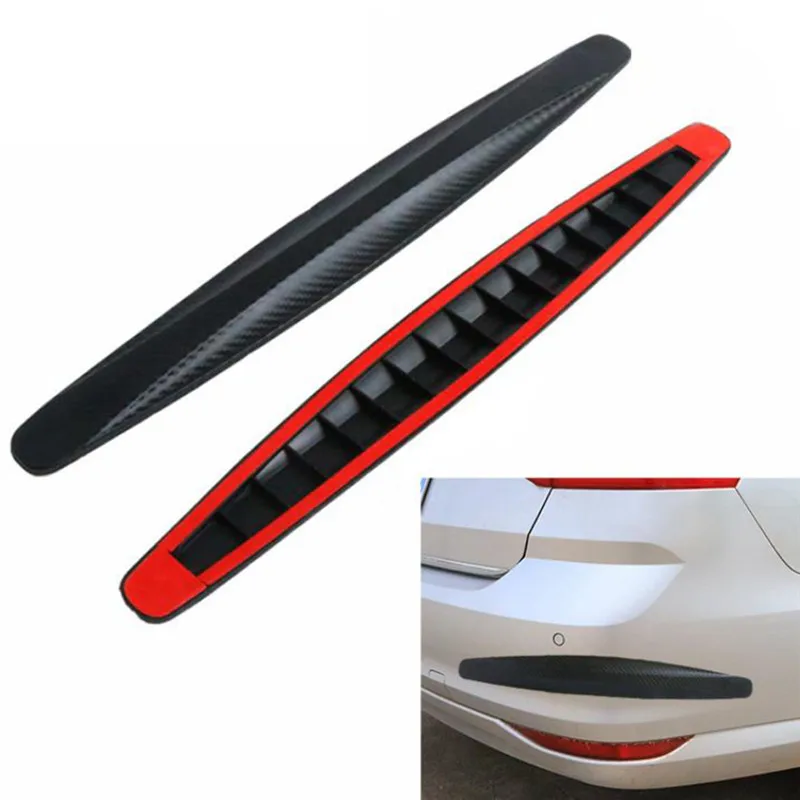

2PCS New Car Front/Rear Edge Bumper Corner Guard Scratch Protection Decoration Strip 40cmx5.5cm