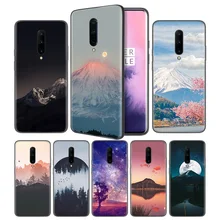 The dark sun mountains Soft Black Silicone Case Cover for OnePlus 6 6T 7 Pro 5G Ultra-thin TPU Phone Back Protective