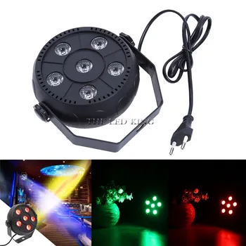 

6x3W/6x6W par led RGB 3in1 Led Par Light With DMX512/disco DJ KTV BAR Lighting/christmas Decoration party lamps Free shipping