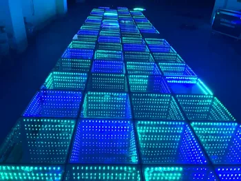 

Party Disco Toughened Glass 3D Mirror Dance Floor for wedding