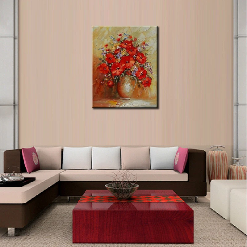100 hand painted oil painting Home decoration high quality flower