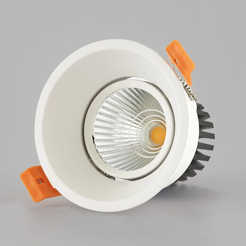 Диммируемый светодиодный светильник 7 Вт 10 Вт 12 Вт 85-265 в COB светодиодный даунлайт с регулируемой яркостью COB точечный встраиваемый светильник лампа белого цвета