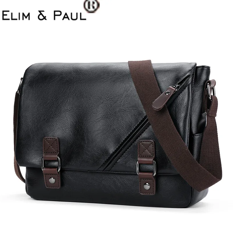 

Fashion Casual Men's Crossbody Bag for Messenger Leather Shoulder Bags Vintage Big ManBusiness Shoulder School Bag Handbags