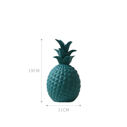 Pineapple Green VILEAD 19 см 26,5 см керамический ананас, кактус фигурки креативные декоративные растения скандинавские ананы ремесла украшения дома аксессуары - Цвет: Pineapple Green