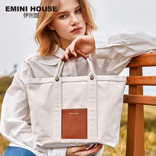 EMINI HOUSE женские сумки Carvas вместительная сумка с широким ремешком многоразовая сумка для покупок женские сумки известных брендов