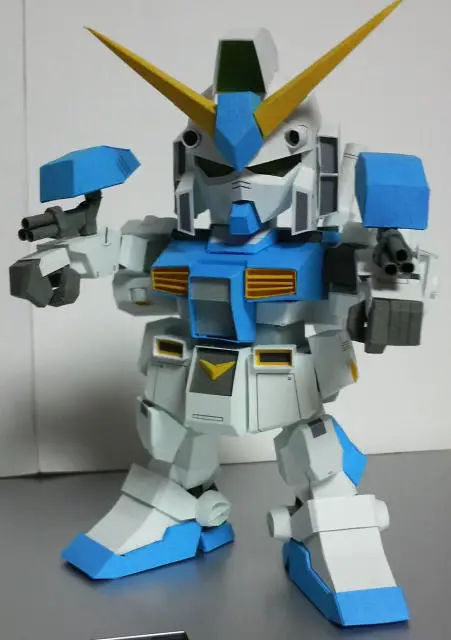 Гандам SD RX-78 NT-1, как DIY японской 3D бумажной модели