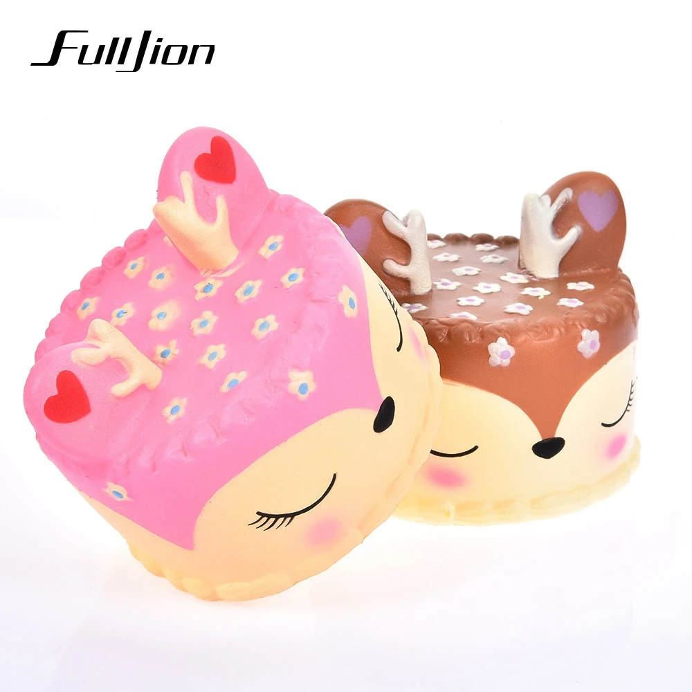 Fulljion Squeeze Deer Cake Novelty Gag Toys Squishy Gags Practical Jokes Gadget Surprise Fun Squish Stress Funny Popular | Игрушки и