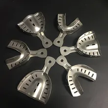 Plateau d'instruments de prothèse dentaire Autoclavable en acier inoxydable, Impression dentaire, hygiène buccale, outils de laboratoire dentaire, 6 pièces