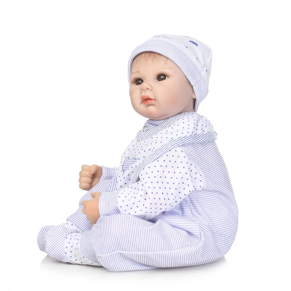 Куклы reborn для девочек и мальчиков 22 "55 см NPK Мягкие силиконовые куклы reborn baby с синим жирафом подарок для детей кукла Bebes возрожденная менина