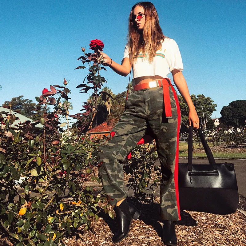 Shestyle Camouflage Side Striped Cargo Pants Women Pockets Army Green Pencil Pants Casual Cool Trousers Female Hot Capris Summer Shestyle Camouflage Side Striped Cargo Pants Women Pockets Army Green Pencil Pants Casual Cool Trousers Female Hot Capris Summer