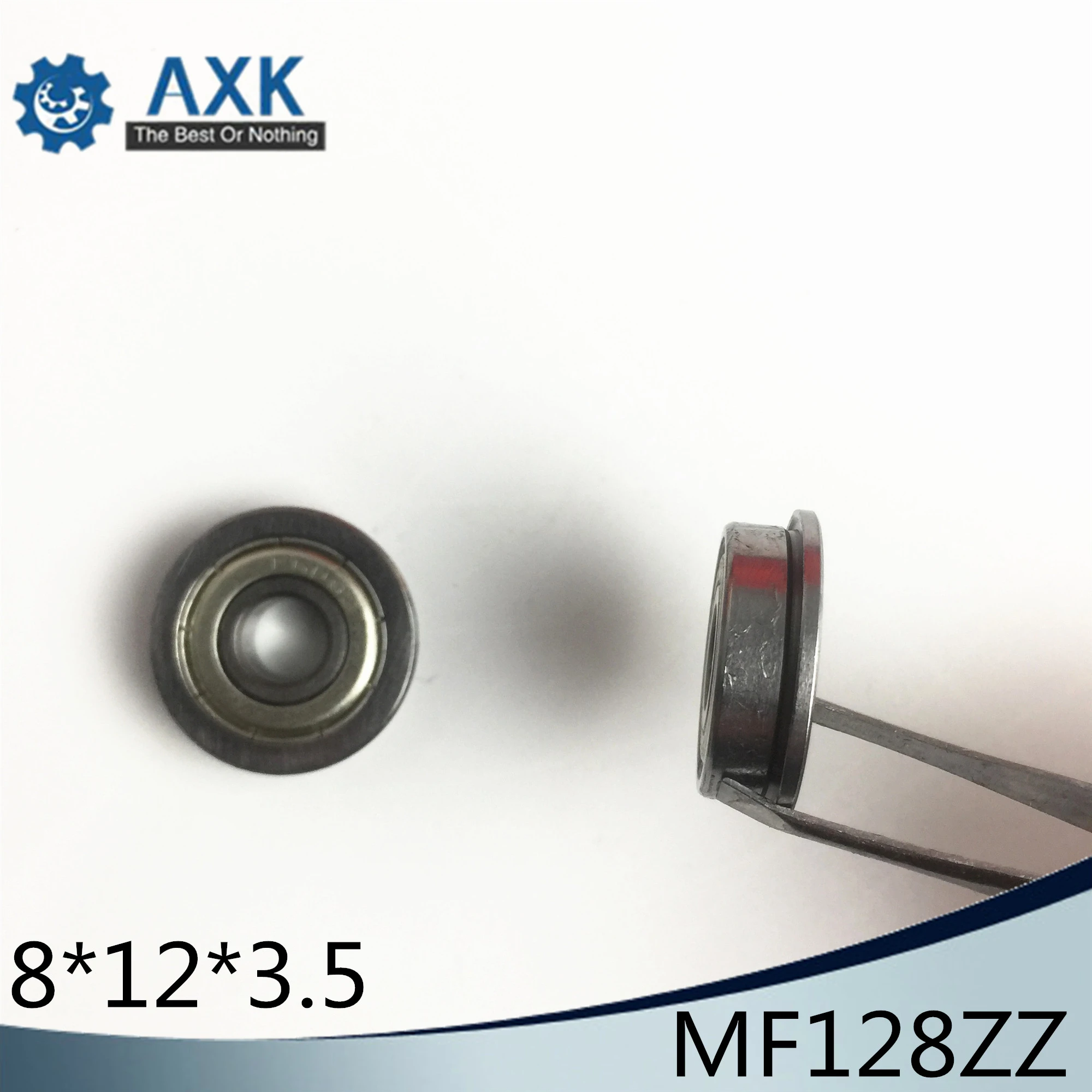 Miniature Flanged Ball Bearings Rubber Sealed Bearing 5 PCS MF128-2RS 8x12x3.5