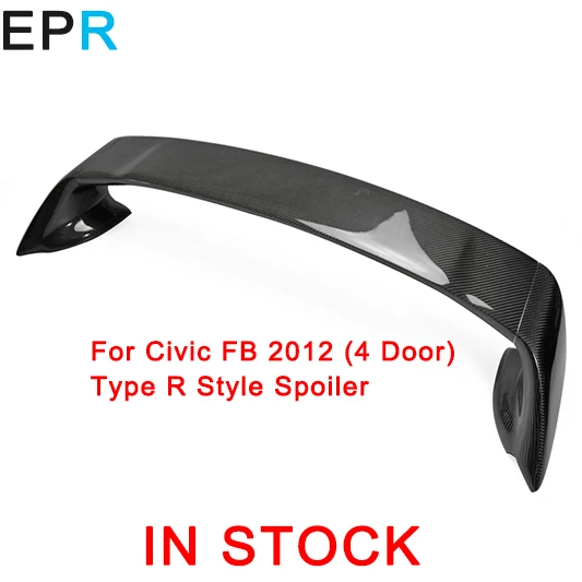 Для Civic FB 2012 (4 двери) Тип R стиль спойлер из углеродного волокна для Honda глянцевое