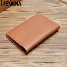 Винтажная натуральная кожа короткие 14.5* каблук 10 см дорожный кошелек для паспорта Обложка для документов визитница aph125a