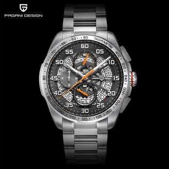 

PAGANI DESIGN Luxury Brand Waterproof Leather Quartz Skeleton Watches Sports Chronograph Men's Watches Relogios Masculino saat