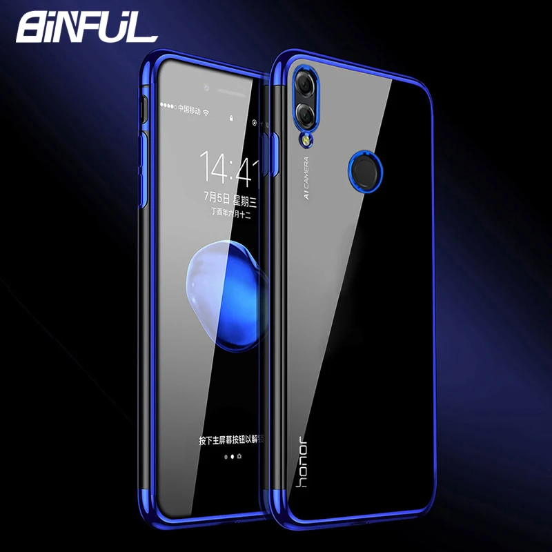 Для Huawei Y6 2019 чехол с прозрачным покрытием из ТПУ мягкий тонкий силиконовый для