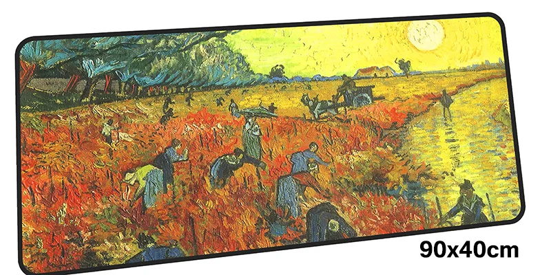 Size 900x400X3MM Ван Гог коврик для мыши геймер 900x400X3 мм игровой коврик для мыши большой подарок аксессуары для ноутбука ПК эргономичный коврик для мыши - Цвет: Size 900x400X3MM