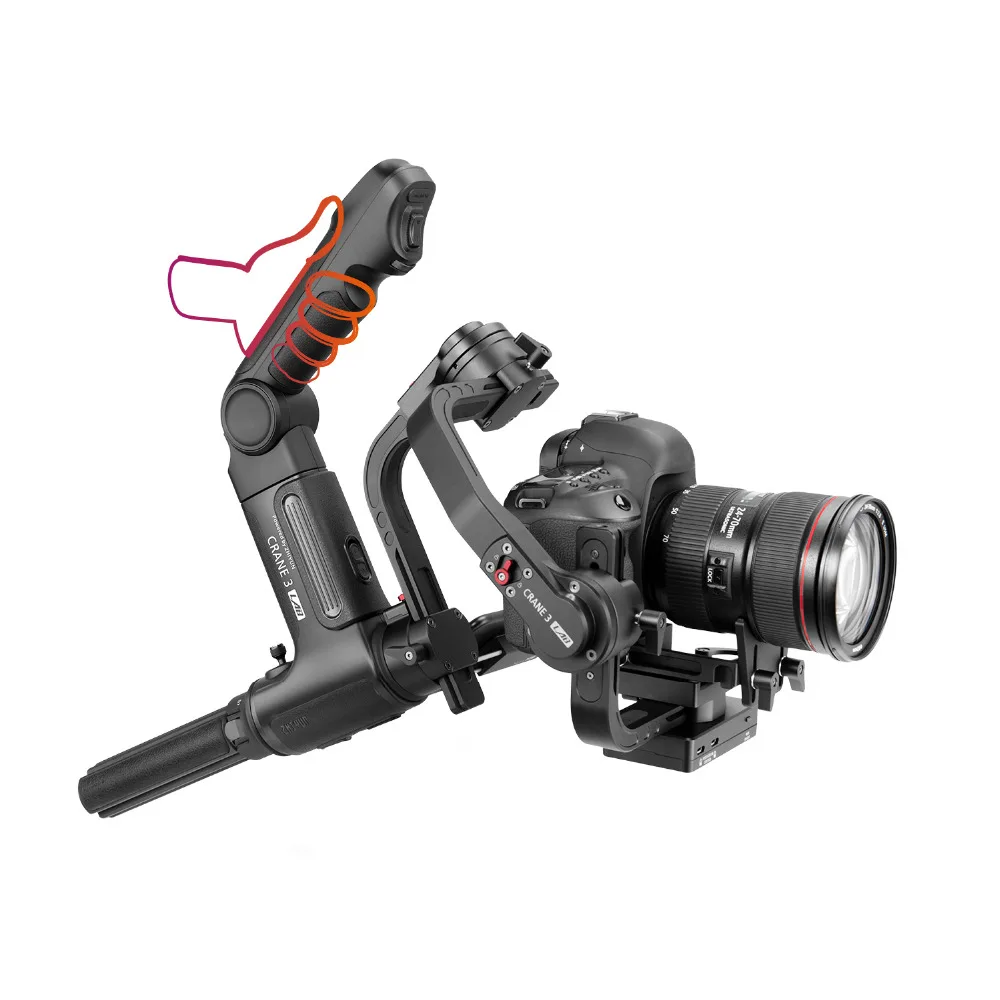 3 осевой Ручной Стабилизатор ZHIYUN Crane LAB для камеры Canon 5D 6D 80D Nikon Sony A9 Panasonic GH5 GH5S