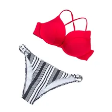 Страуса сплошной цвет античный пуш-ап утолщение слинг сплит бюстгальтер набор полиэстер летняя пляжная одежда утолщение рубашка занятий