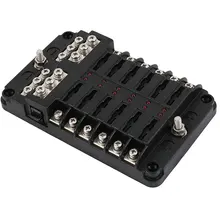 DC 12 V-32 V 12 путь 24 предохранителей цепи стандартная Контактная Пластина блок автомобильный держатель патрон предохранителя Авто Запчасти для авто