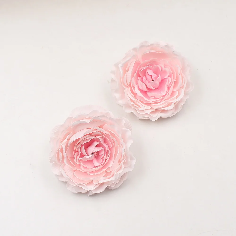 

20pcs 9cm Peony Head Artificial Silk Flowers For Wedding Decoration DIY Scrapbooking Handmade Craft Accessories Wreath Flowers