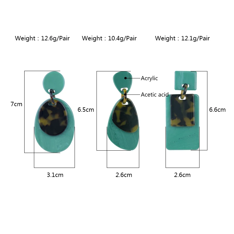 Trendy Long Dangle Acrylic Earrings for Women Big Geometric Resin Dangling Drop Earring for Girls Party Fashion Jewelry Brincos (6)
