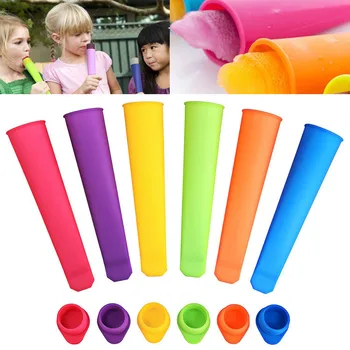 

Kichen Accessories 6x Silicone Push Up Frozen Stick Ice Cream Pop Yogurt Jelly Lolly Maker Mould Popsicle Bags Molde Helado #LR2