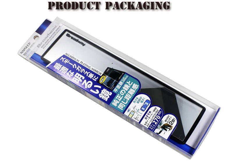 Interior do Carro Acessórios de Automóveis Espelho de Vidro Espelho Clipe Plano Retrovisor 270mm Grande Angular Segurança Condução Universal no 7 angular segurança condução espelho de vidro universal