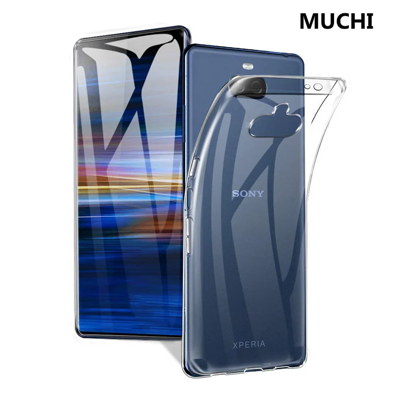 

MUCHI For Sony Xperia 10 Plus Case Simple Soft TPU Clear Phone Cover Case For Sony Xperia 1 10 Phone Case