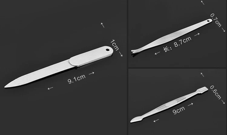 Маникюрный набор для ногтей набор из нержавеющей стали для ухода за ногтями Набор инструментов ножницы для бровей уха для изготовления украшений своими руками кутикулы толкатель акне игла для коррекции бровей клип 15 шт./компл
