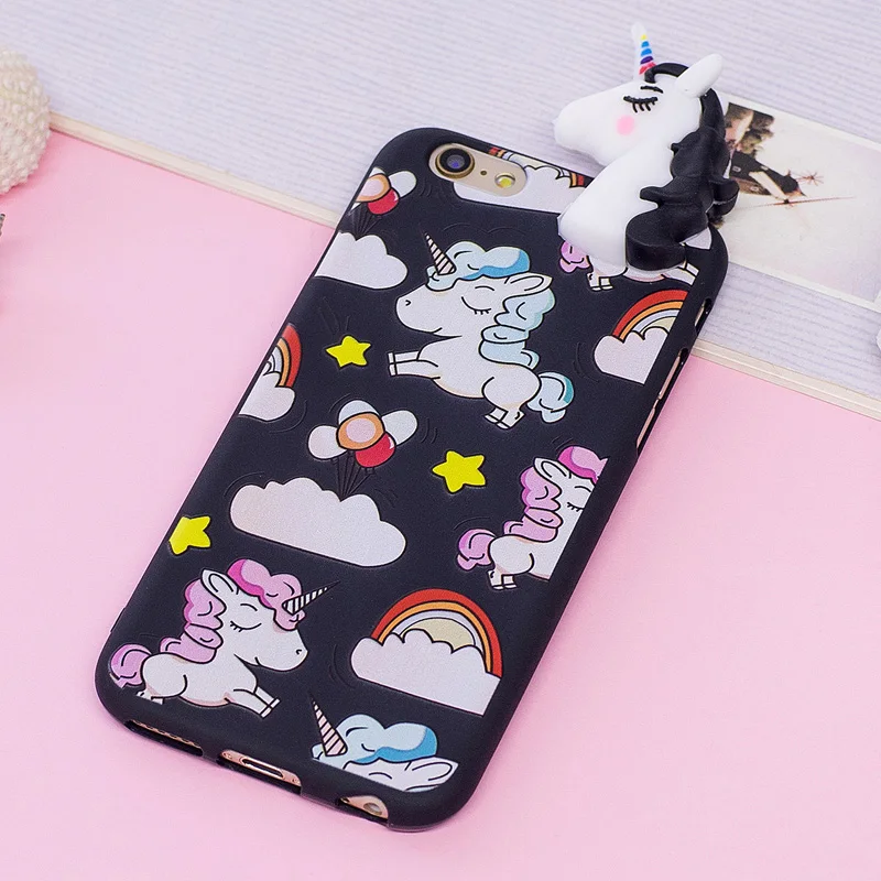 Чехол для iPhone 6s чехол 6 с 3D рисунком панды Единорога задняя крышка 6S Plus Etui|cover 6s|cover