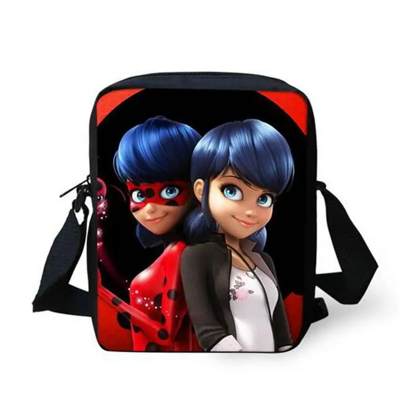 

Women Messenger Bag Miraculous Ladybug Print Crossbody Bag for Kids Girls Purse Satchel Small Phone Coin Bags Handbags