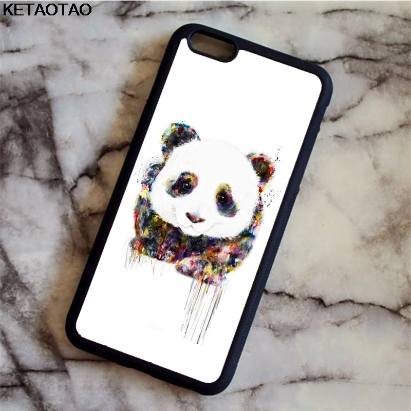 KETAOTAO мультфильм картина панда телефонные чехлы для iPhone 4S 5C 5S 6 6S 7 8 Plus X Samsung NOTE