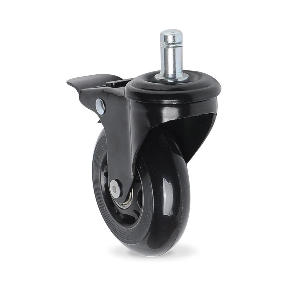 3 Universal Silent Quiet Rubber Casters With Brake 1 4 5 Pcs Wheels For Office Chairs Sofa Legs Suitcases Wheel Chair Roller