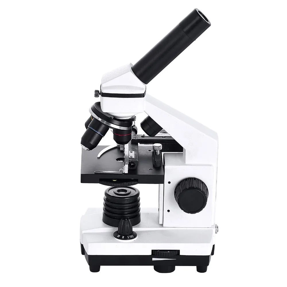 40X-640X монокулярный Биологический микроскоп животных растений анализ крови студентов образовательные микроскопы