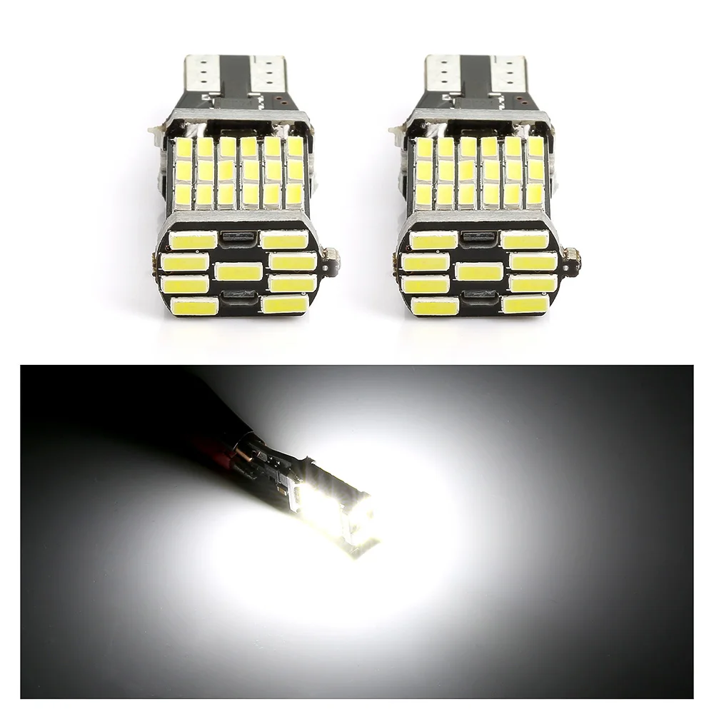 2 шт. супер яркий T15 W16W 921 45 SMD светодиодный 4014 автомобильный Canbus задний светильник