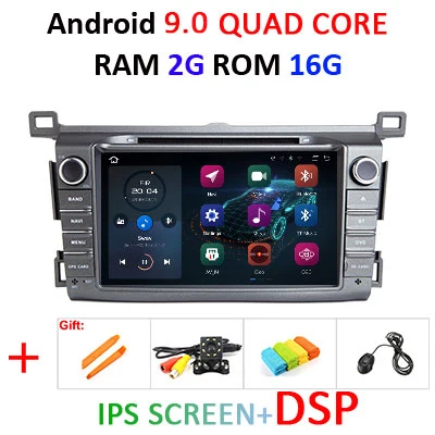 DSP AV выход ips экран 4G Android 9,0 автомобиля gps для Toyota RAV4 2013 DVD плеер Мультимедиа навигации автомобиля радио - Цвет: 9.0 2G 16G IPS DSP