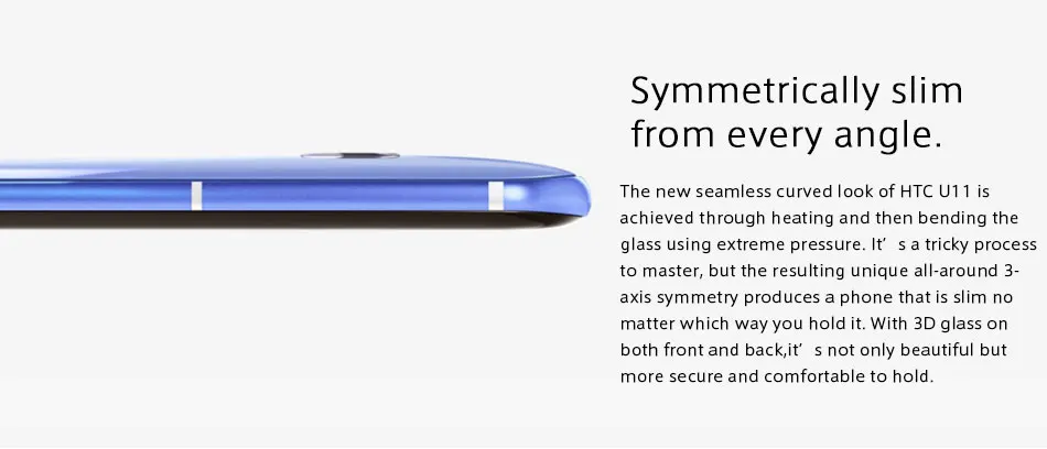 Original HTC U11 4G LTE CellPhone 5.5" 4GB RAM 64GB/128GB ROM Single/Dual SIM Octa Core Android SmartPhone 12MP Mobile Phone giffgaff refurbished phones
