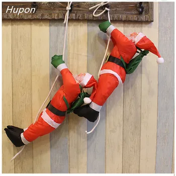 

Christmas Decorations Climbing Rope Santa Claus Hanging Pendant for Hotel Home Window Decor New Year Navidad Party Supplies