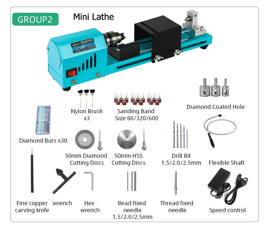 150 Вт Мини станок токарный мини-станок с двойным управлением DIY деревообрабатывающий Будда жемчужный токарный станок машина для шлифовки и полировки 12 V/24 V