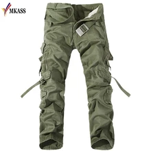Новое поступление модные Для мужчин Брюки для девочек Высокая Качественный хлопок Для мужчин S Брюки карго армии Военная Униформа Прохладный Мотобрюки для Для мужчин