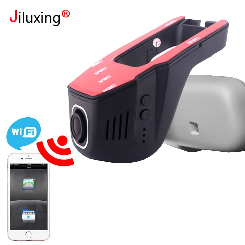 Автомобильный видеорегистратор Jiluxing 1080P Wi Fi с поддержкой Android и Apple