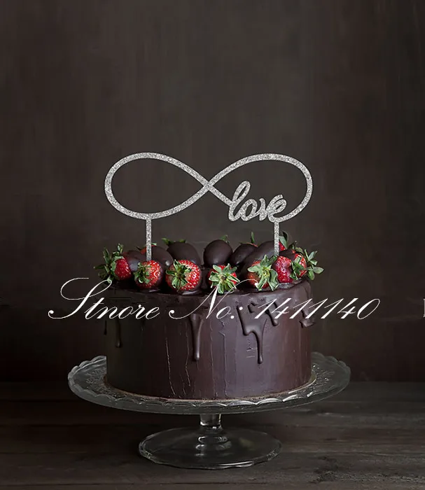 Золотой/серебристый Топ с надписью Love для украшения торта аксессуары свадебного
