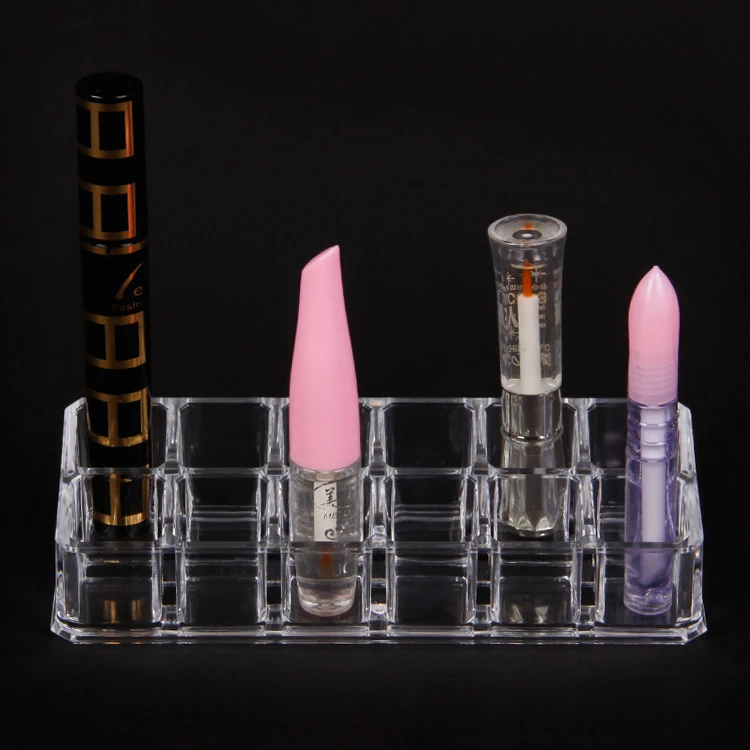 TONVIC Clear 12 Lipstick Holder Display Stand Clear Acrylic Cosmetic