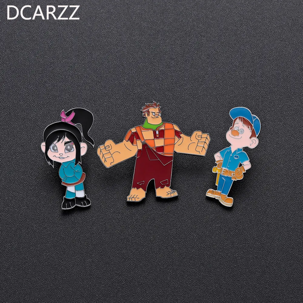 

2018 Wreck it Ralph Vanellope Enamel Pin Cartoon Ralph Breaks the Internet Fix it Felix Jr Brooch Pink Bunny Badge Wholesale