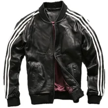 Мужская Черная куртка из натуральной кожи размера плюс XXXXL из настоящей тонкой овчины Мужская Зимняя Повседневная модная кожаная куртка