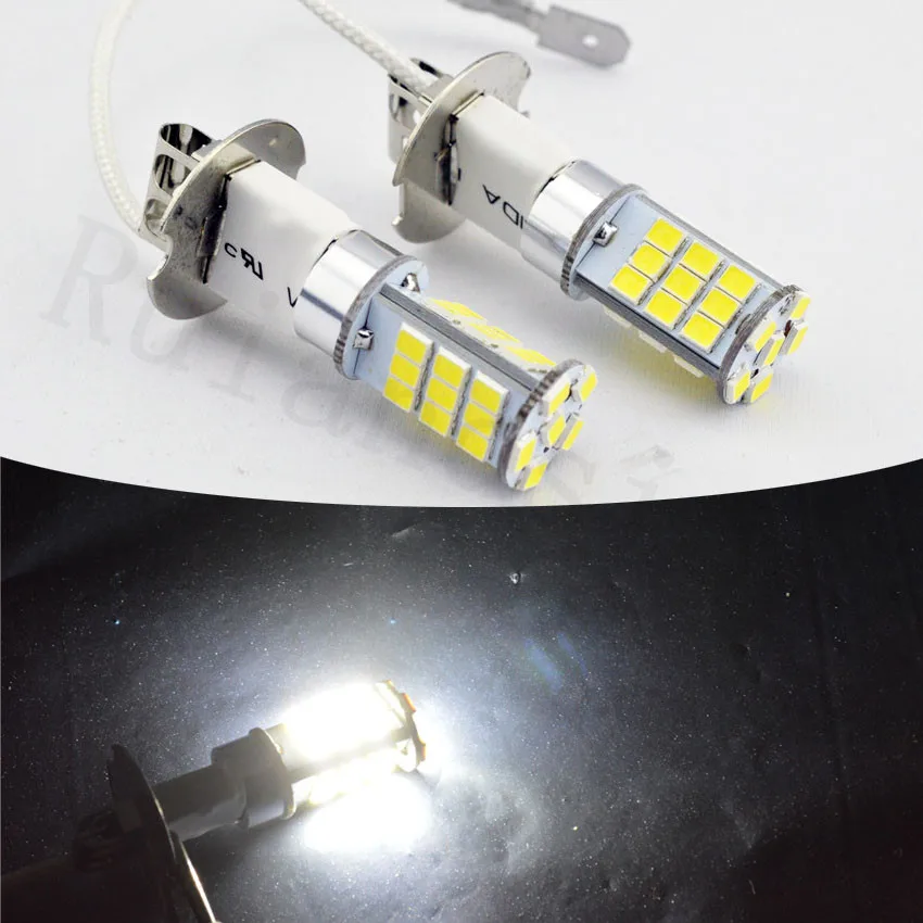 1 шт 5 Вт H3 AC12V 24 V 2835 33smd Кан-бас туман стайлинга автомобилей Мощный налобный фонарь лампа для автомобиля лампочка 6000 K желтый светодиод источник