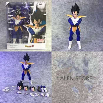 

6" Dragon Ball Z Anime Super Saiyan Vegeta SHF Moveable Boxed 16cm PVC Action Figure Model Doll Toys Gift