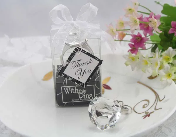 Свадебный-С этим кольцом Кристалл розовый бриллиант брелок, который может использоваться в Свадебная вечеринка